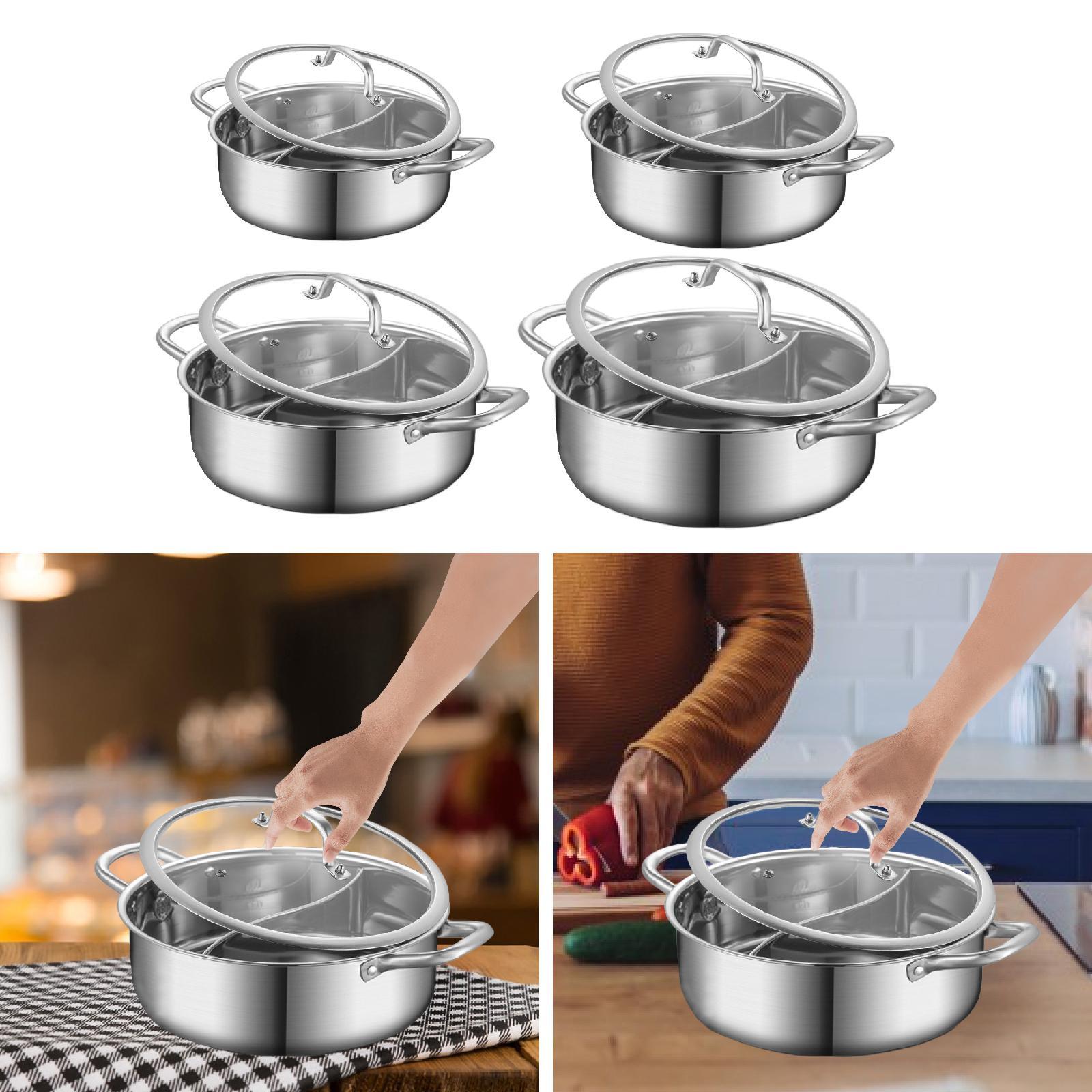 Home Cooking Gas - Pentola per Hot Pot con divisori,